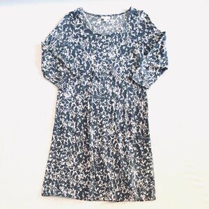 Pure Jill grey and white cotton blend dress Womens Extra Small comfort casual